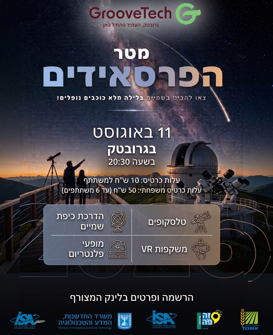תמונת מופע: מטר פרסאידים בגרובטק 2026